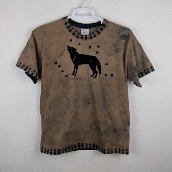 Allen Wickler Other - ALLEN WICKLER Art Wear Mens Wolf Coyote Moon Tee